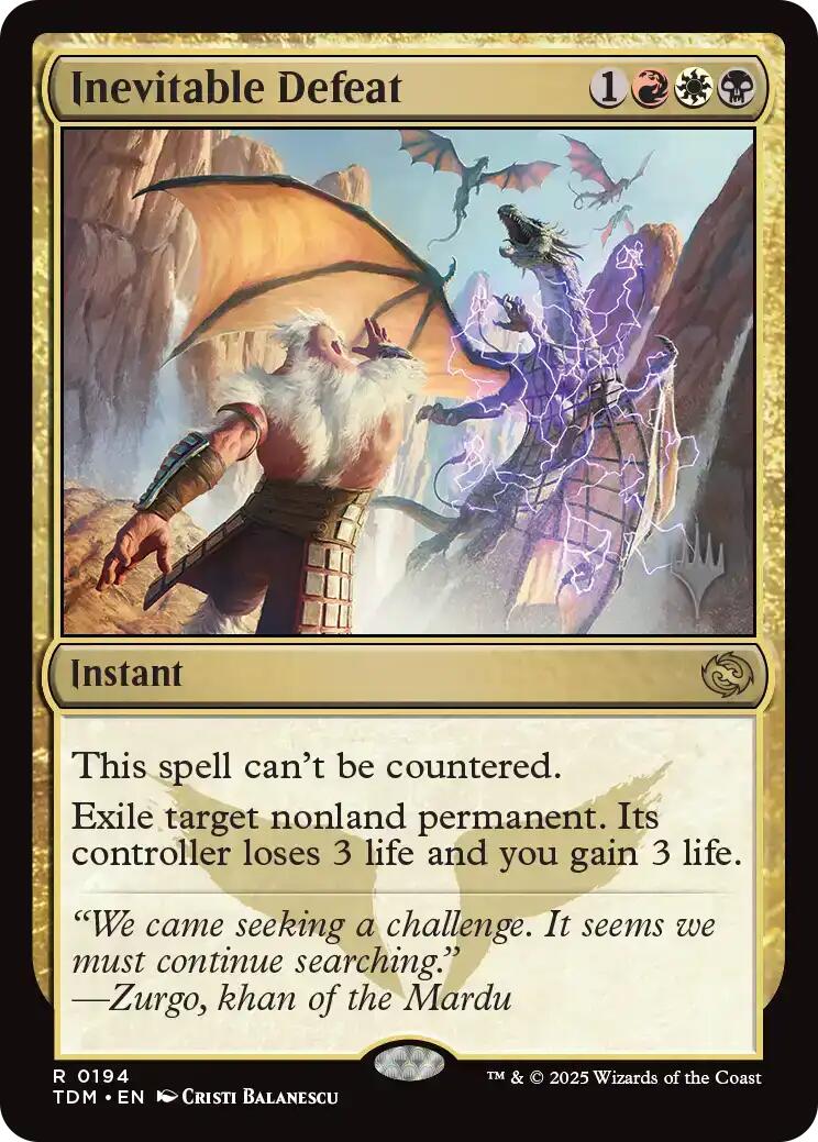Inevitable Defeat [Tarkir: Dragonstorm Promos] | Exor Games Bridgewater