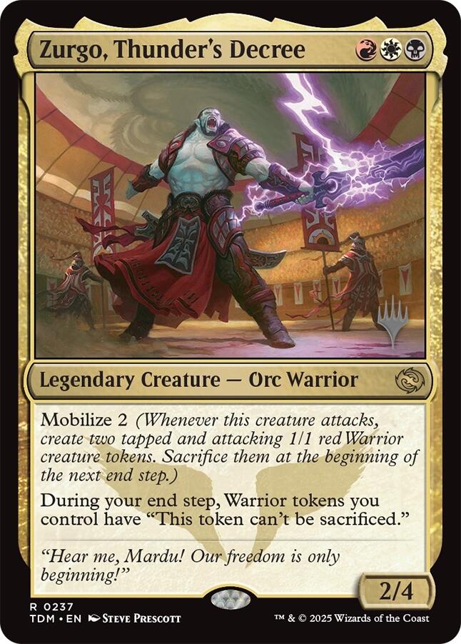 Zurgo, Thunder's Decree [Tarkir: Dragonstorm Promos] | Exor Games Bridgewater
