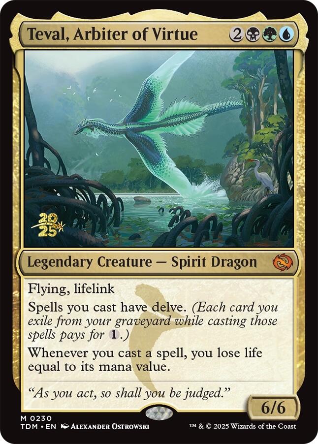 Teval, Arbiter of Virtue [Tarkir: Dragonstorm Prerelease Promos] | Exor Games Bridgewater