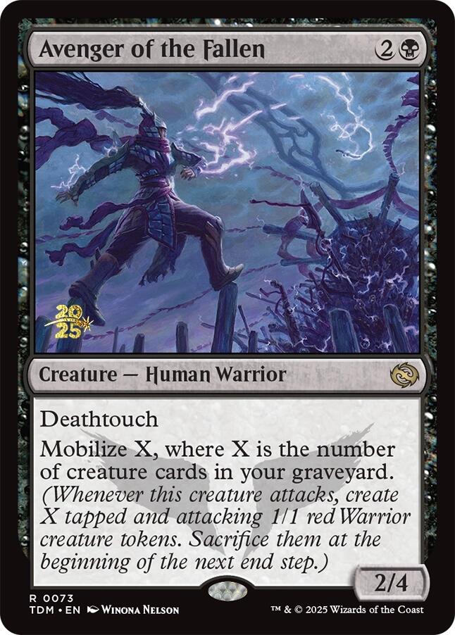 Avenger of the Fallen [Tarkir: Dragonstorm Prerelease Cards] | Exor Games Bridgewater