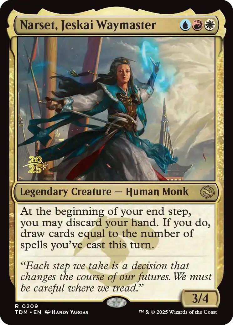 Narset, Jeskai Waymaster [Tarkir: Dragonstorm Prerelease Promos] | Exor Games Bridgewater