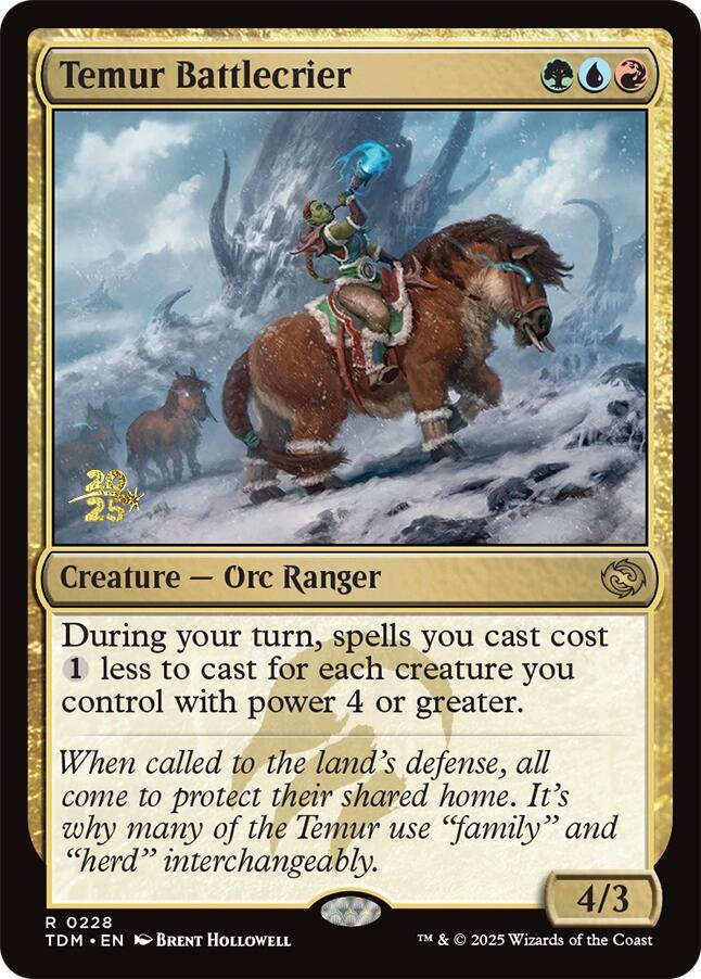 Temur Battlecrier [Tarkir: Dragonstorm Prerelease Promos] | Exor Games Bridgewater