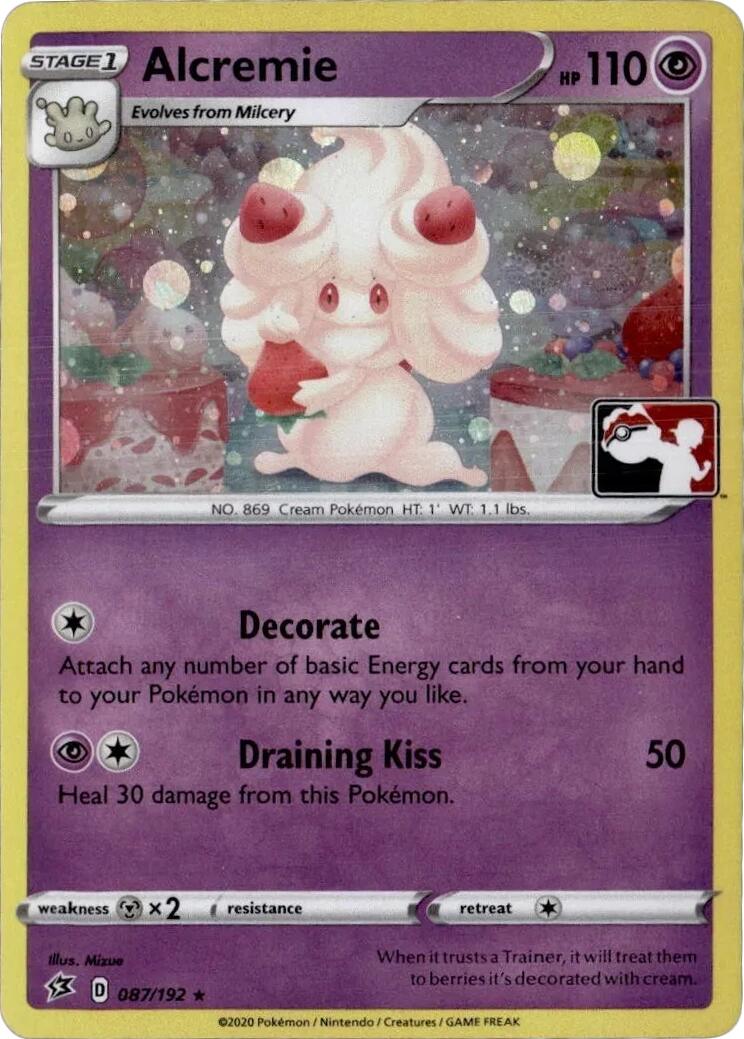 Alcremie (087/192) (Play Pokemon Promo) [League & Championship Cards] | Exor Games Bridgewater