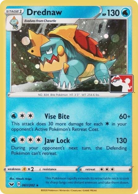 Drednaw (061/202) (Play Pokemon Promo) [League & Championship Cards] | Exor Games Bridgewater