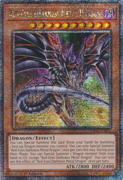 Red-Eyes Darkness Metal Dragon (Alternate Art) [RA04-EN003] Quarter Century Secret Rare | Exor Games Bridgewater