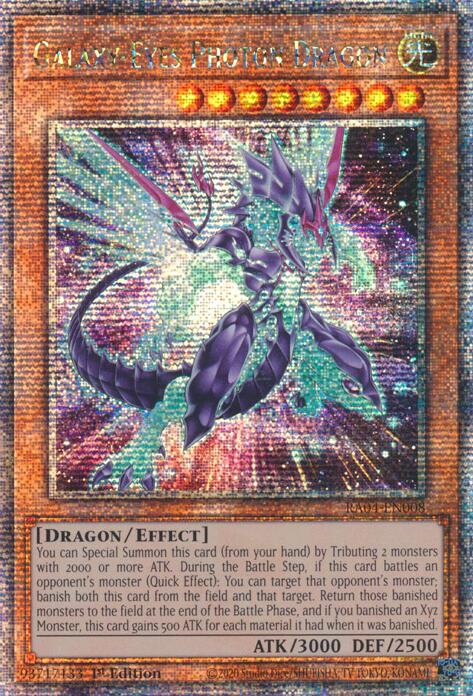 Galaxy-Eyes Photon Dragon (New Art) [RA04-EN008] Quarter Century Secret Rare | Exor Games Bridgewater