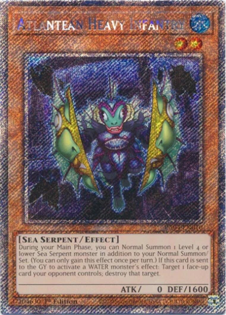Atlantean Heavy Infantry [RA04-EN010] Platinum Secret Rare | Exor Games Bridgewater