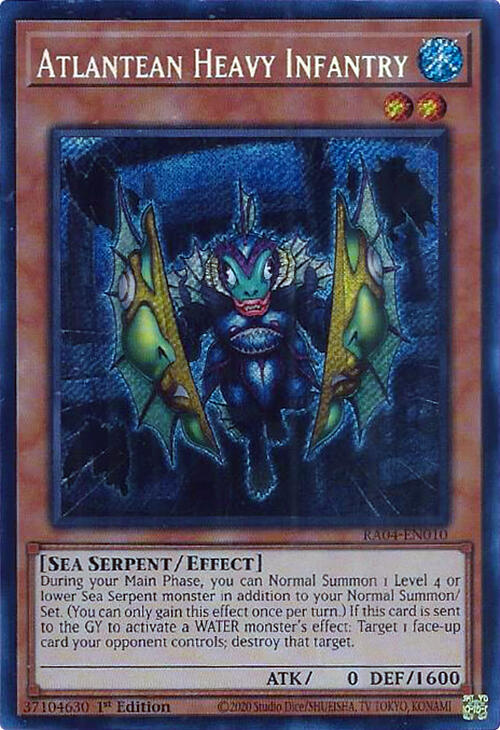 Atlantean Heavy Infantry [RA04-EN010] Secret Rare | Exor Games Bridgewater
