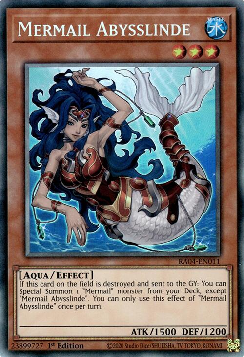 Mermail Abysslinde [RA04-EN011] Prismatic Collector's Rare | Exor Games Bridgewater