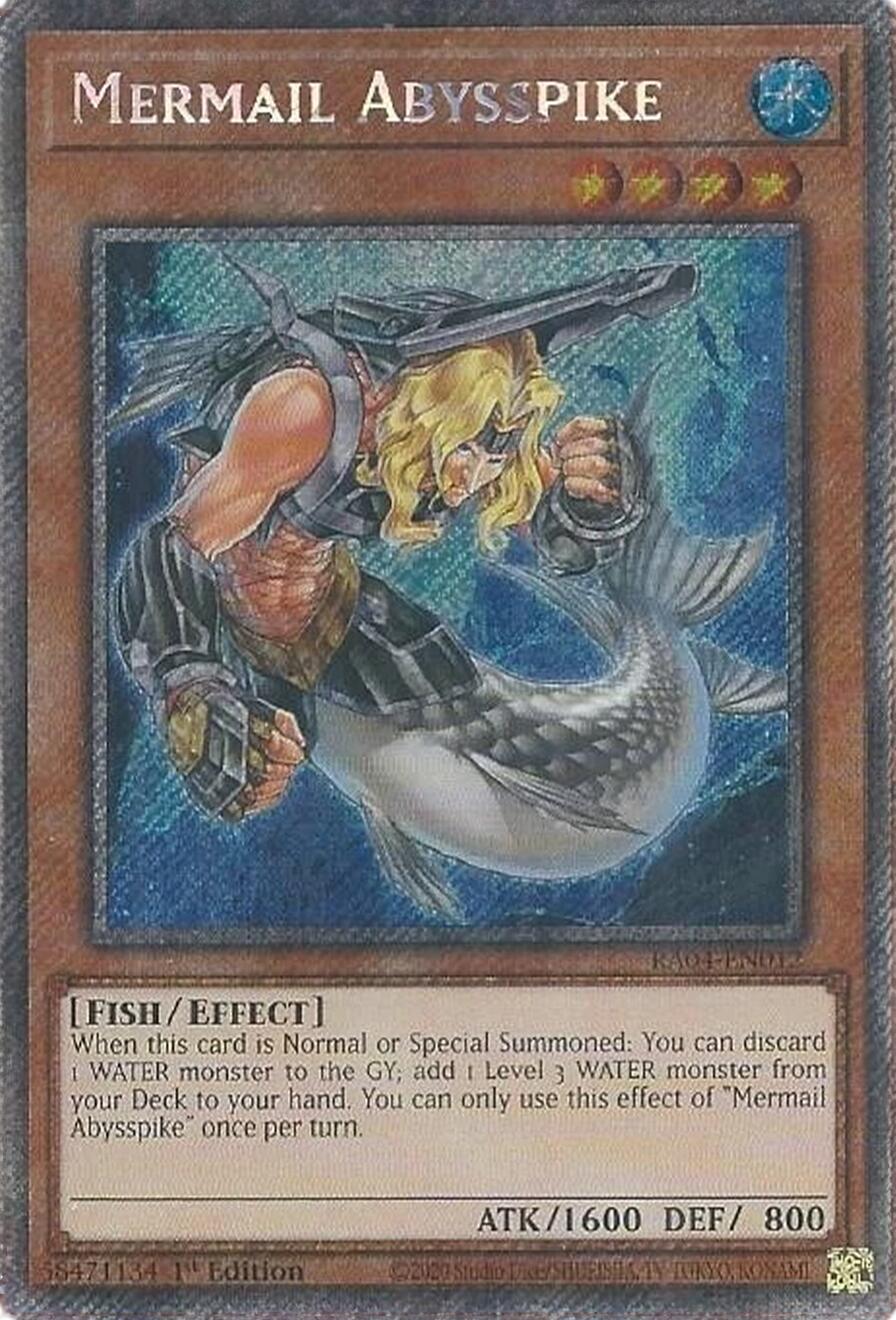 Mermail Abysspike [RA04-EN012] Platinum Secret Rare | Exor Games Bridgewater