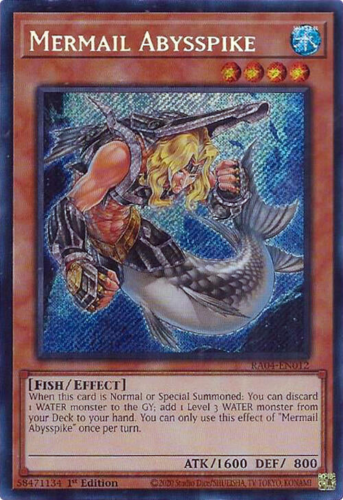 Mermail Abysspike [RA04-EN012] Secret Rare | Exor Games Bridgewater