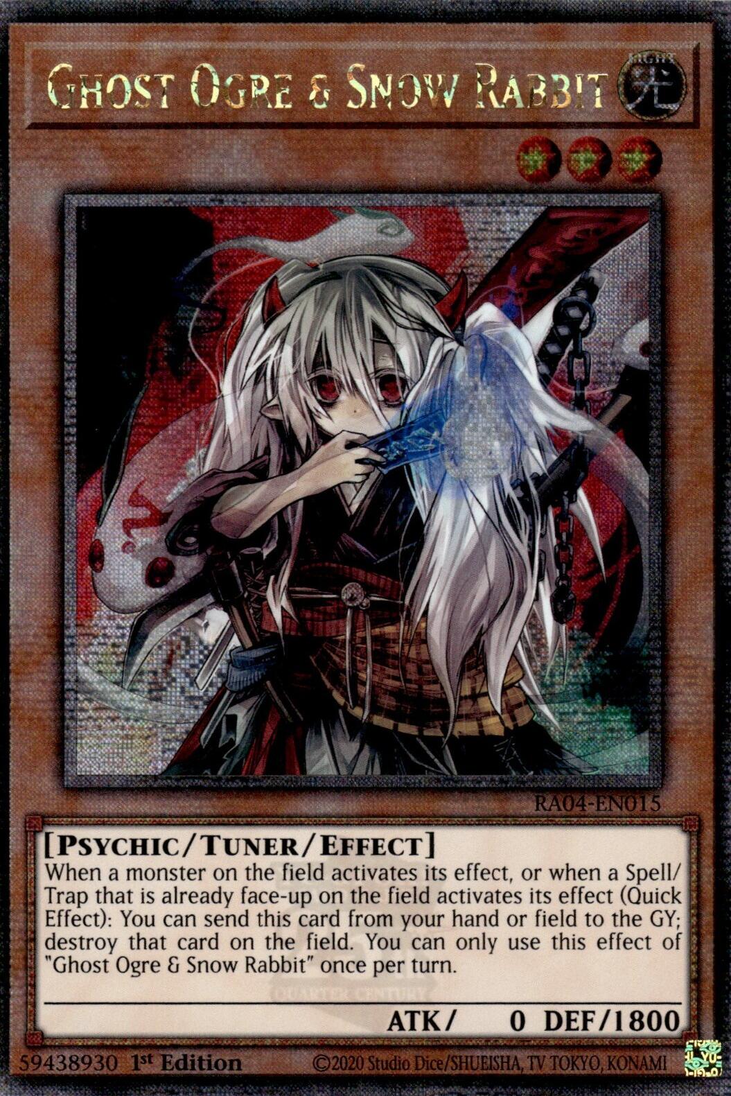 Ghost Ogre & Snow Rabbit [RA04-EN015] Quarter Century Secret Rare | Exor Games Bridgewater