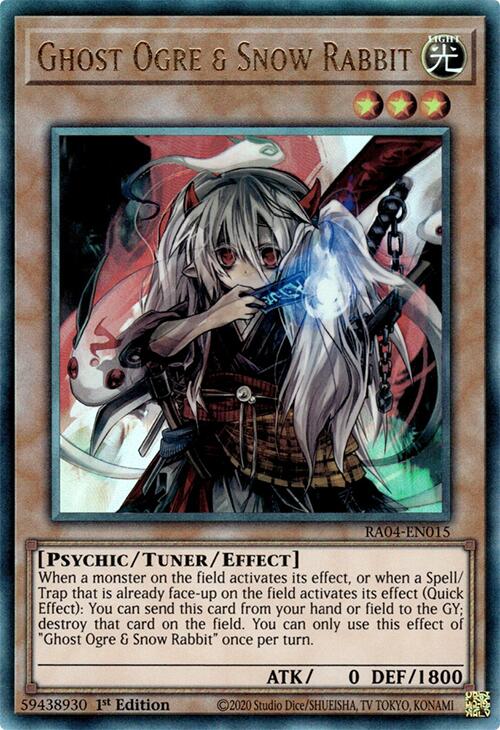 Ghost Ogre & Snow Rabbit [RA04-EN015] Prismatic Ultimate Rare | Exor Games Bridgewater