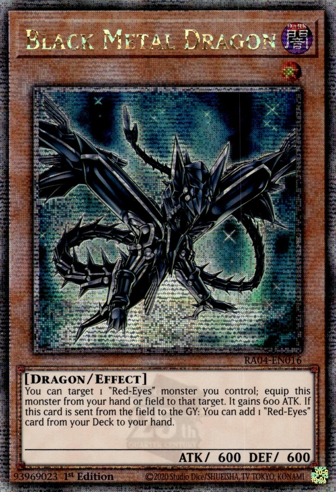 Black Metal Dragon [RA04-EN016] Quarter Century Secret Rare | Exor Games Bridgewater