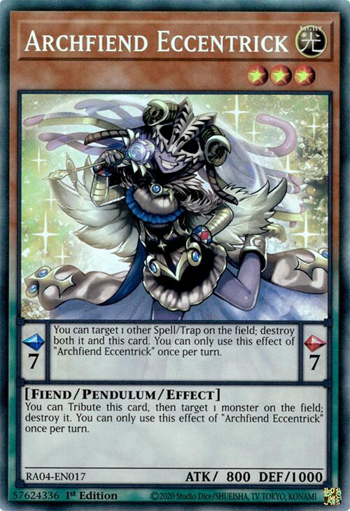 Archfiend Eccentrick [RA04-EN017] Prismatic Collector's Rare | Exor Games Bridgewater