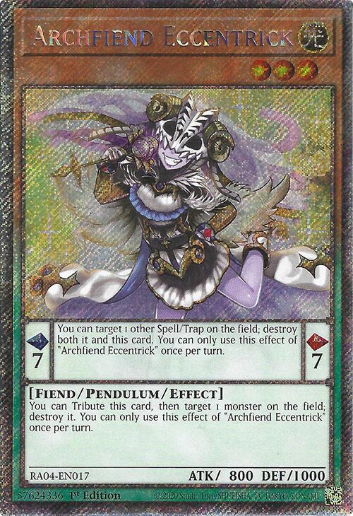 Archfiend Eccentrick [RA04-EN017] Platinum Secret Rare | Exor Games Bridgewater