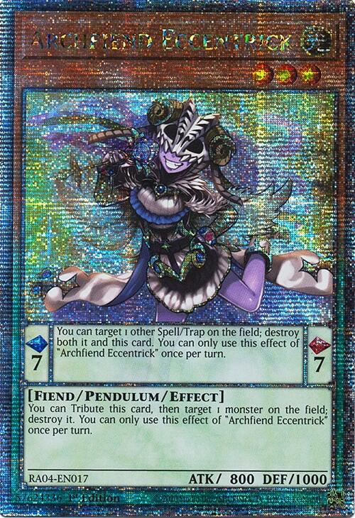 Archfiend Eccentrick [RA04-EN017] Quarter Century Secret Rare | Exor Games Bridgewater