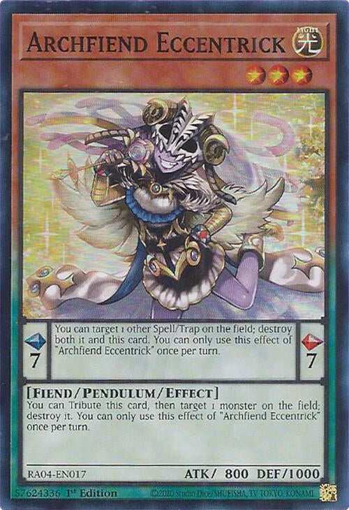Archfiend Eccentrick [RA04-EN017] Super Rare | Exor Games Bridgewater
