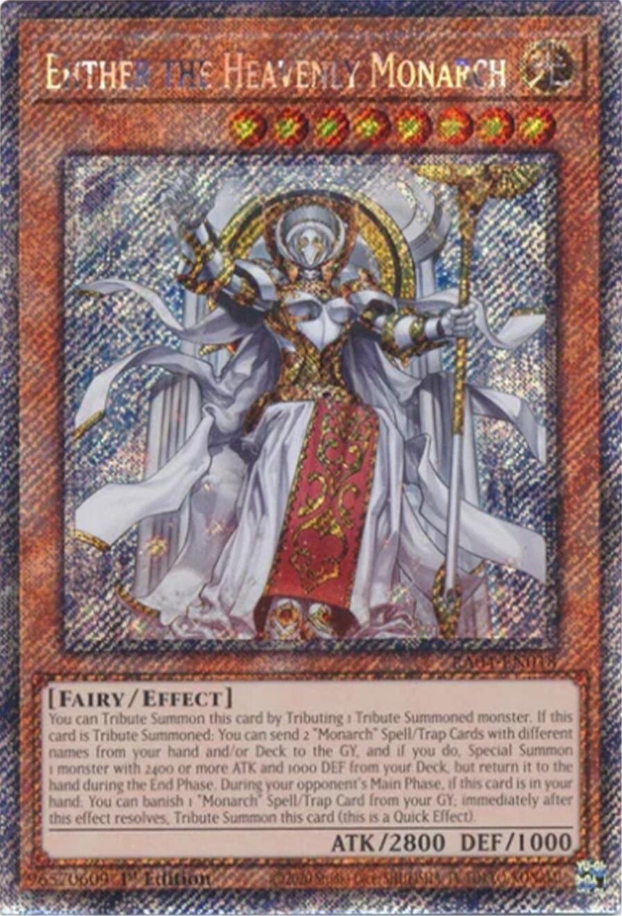 Ehther the Heavenly Monarch [RA04-EN018] Platinum Secret Rare | Exor Games Bridgewater