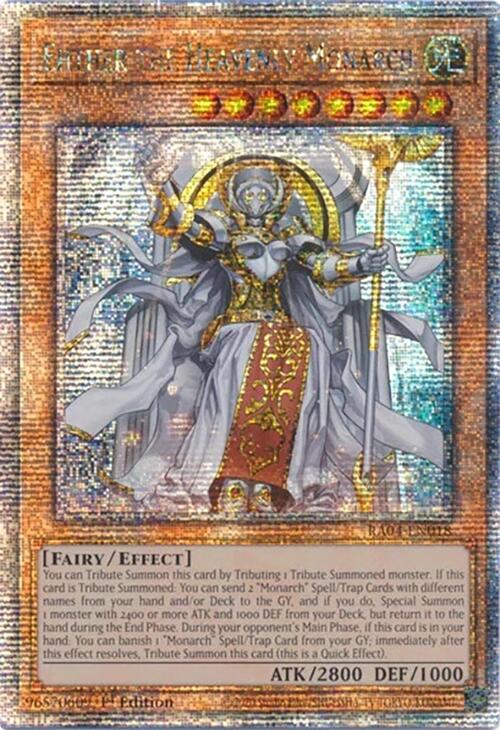 Ehther the Heavenly Monarch [RA04-EN018] Quarter Century Secret Rare | Exor Games Bridgewater