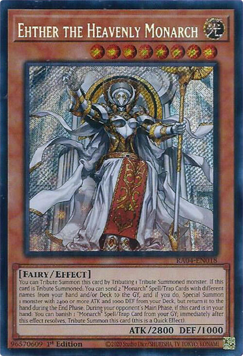 Ehther the Heavenly Monarch [RA04-EN018] Secret Rare | Exor Games Bridgewater