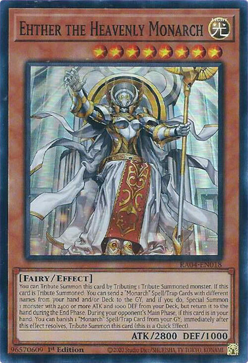 Ehther the Heavenly Monarch [RA04-EN018] Super Rare | Exor Games Bridgewater