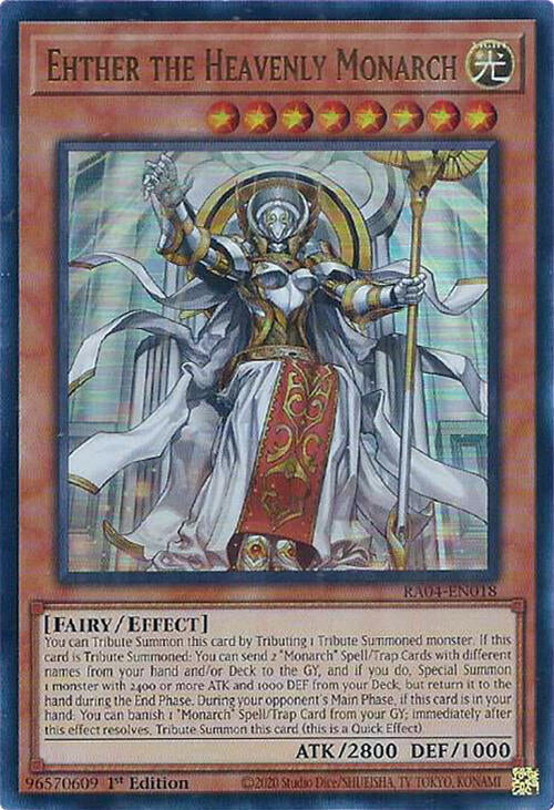 Ehther the Heavenly Monarch [RA04-EN018] Ultra Rare | Exor Games Bridgewater