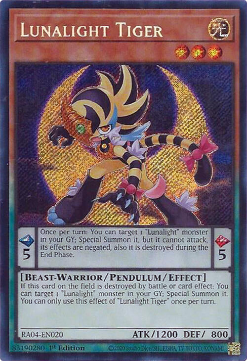 Lunalight Tiger [RA04-EN020] Secret Rare | Exor Games Bridgewater