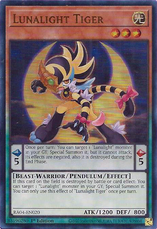 Lunalight Tiger [RA04-EN020] Ultra Rare | Exor Games Bridgewater
