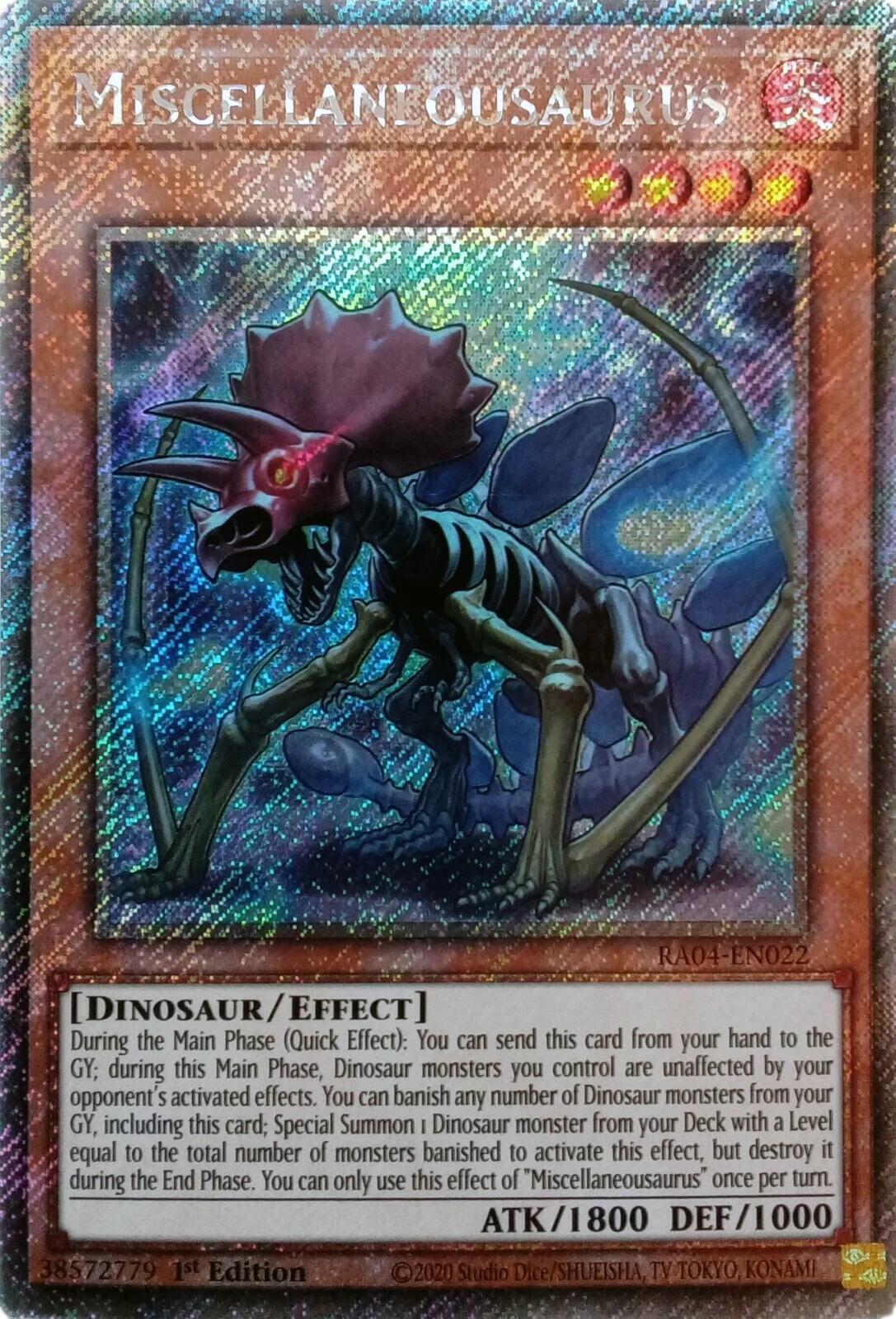 Miscellaneousaurus [RA04-EN022] Platinum Secret Rare | Exor Games Bridgewater