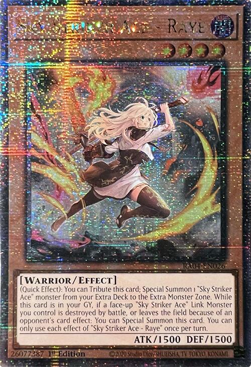 Sky Striker Ace - Raye (New Art) [RA04-EN026] Quarter Century Secret Rare | Exor Games Bridgewater