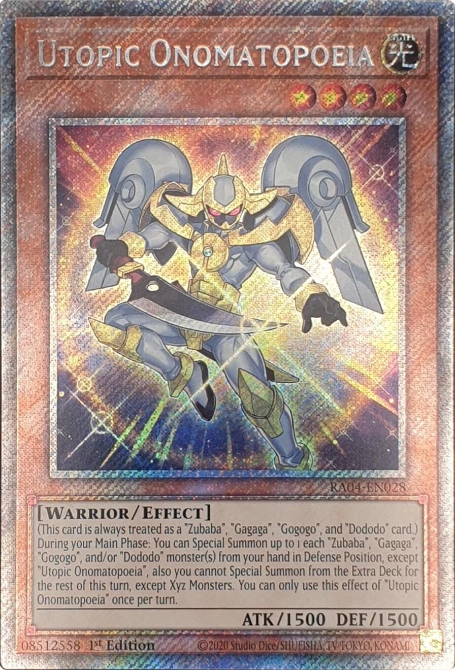 Utopic Onomatopoeia [RA04-EN028] Platinum Secret Rare | Exor Games Bridgewater