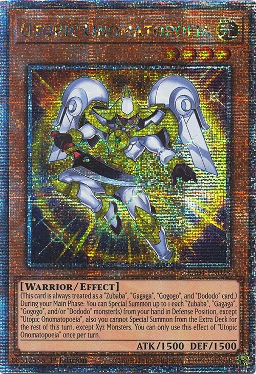 Utopic Onomatopoeia [RA04-EN028] Quarter Century Secret Rare | Exor Games Bridgewater