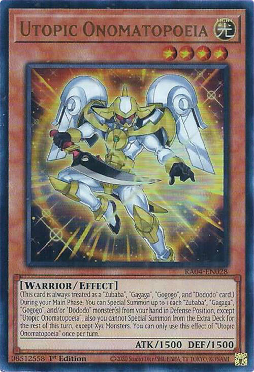 Utopic Onomatopoeia [RA04-EN028] Ultra Rare | Exor Games Bridgewater