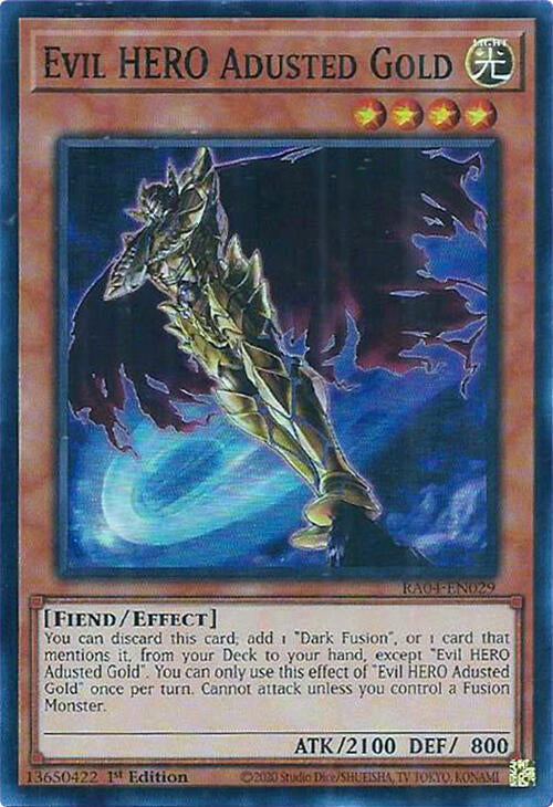 Evil HERO Adusted Gold [RA04-EN029] Super Rare | Exor Games Bridgewater