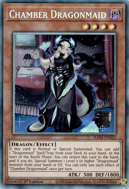 Chamber Dragonmaid [RA04-EN032] Prismatic Collector's Rare | Exor Games Bridgewater