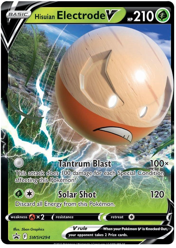 Hisuian Electrode V (SWSH294) (Jumbo Card) [Sword & Shield: Black Star Promos] | Exor Games Bridgewater