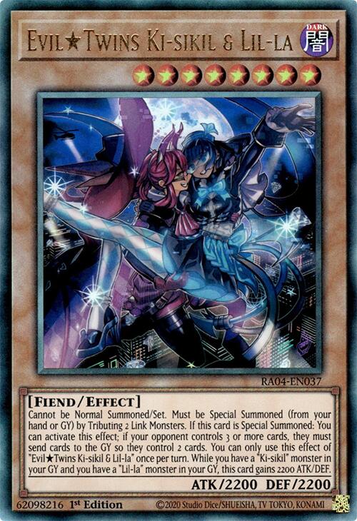 EvilTwins Ki-sikil & Lil-la [RA04-EN037] Prismatic Ultimate Rare | Exor Games Bridgewater