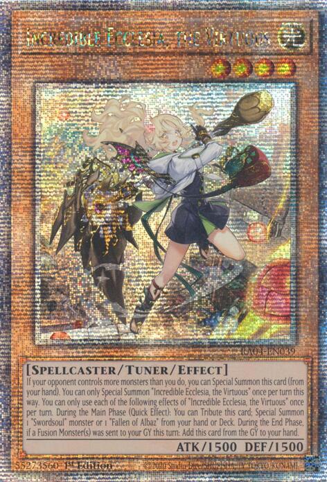 Incredible Ecclesia, the Virtuous (New Art) [RA04-EN039] Quarter Century Secret Rare | Exor Games Bridgewater