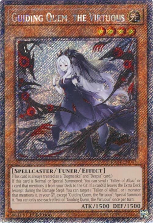 Guiding Quem, the Virtuous [RA04-EN043] Platinum Secret Rare | Exor Games Bridgewater