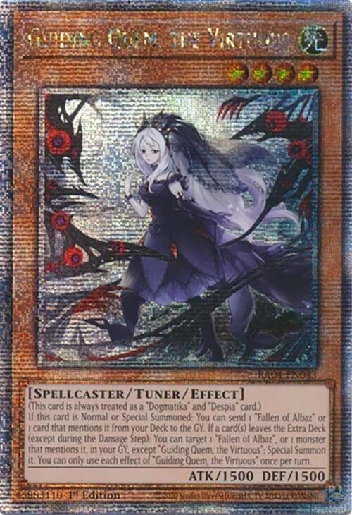Guiding Quem, the Virtuous [RA04-EN043] Quarter Century Secret Rare | Exor Games Bridgewater