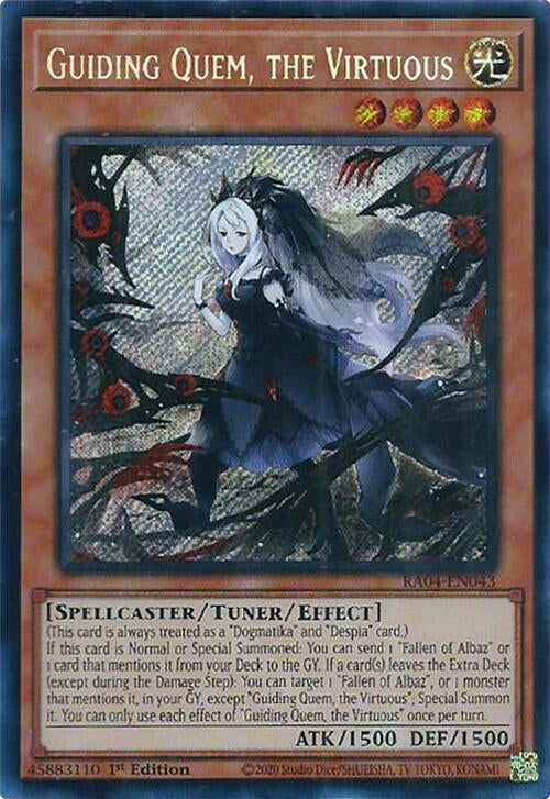 Guiding Quem, the Virtuous [RA04-EN043] Secret Rare | Exor Games Bridgewater