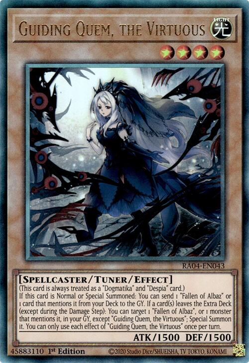 Guiding Quem, the Virtuous [RA04-EN043] Prismatic Ultimate Rare | Exor Games Bridgewater