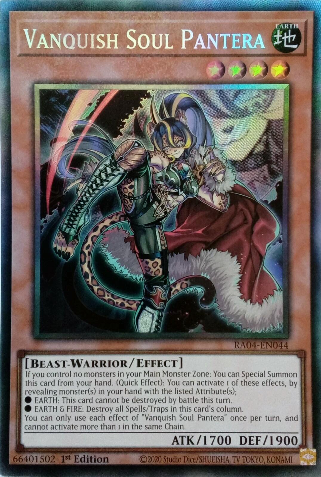 Vanquish Soul Pantera [RA04-EN044] Prismatic Collector's Rare | Exor Games Bridgewater