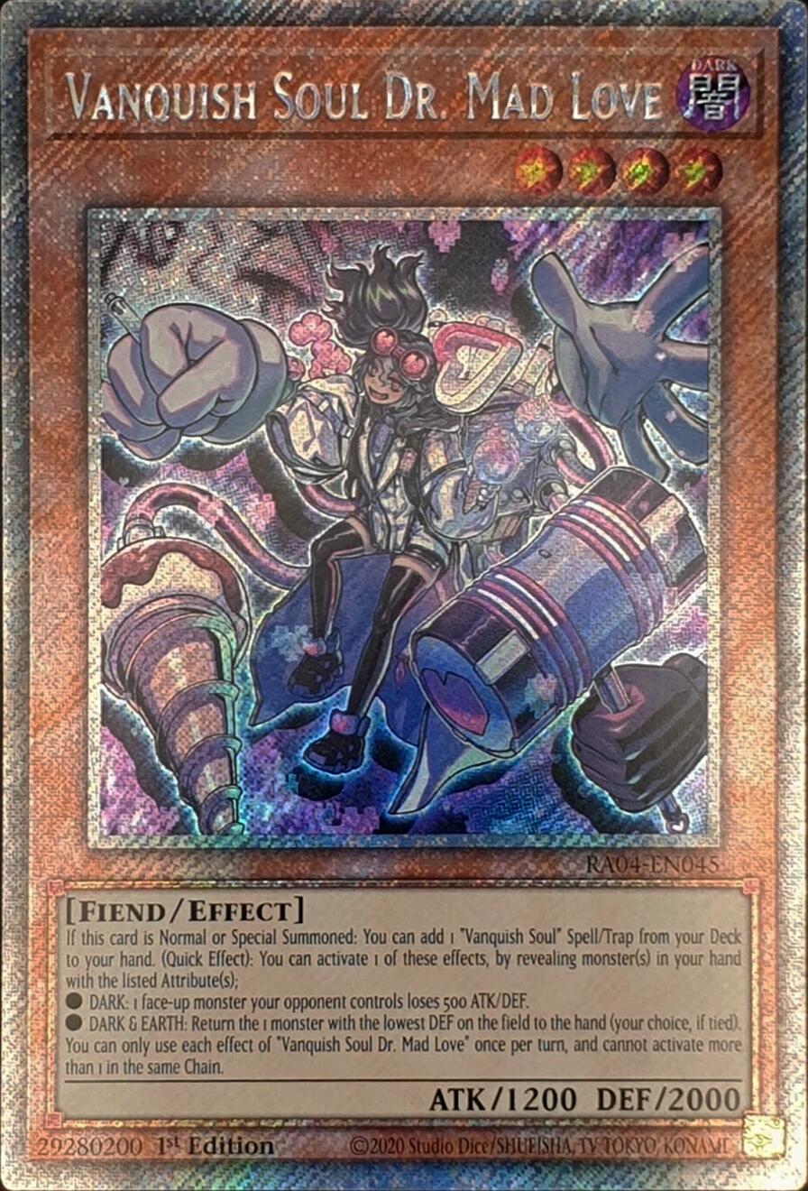 Vanquish Soul Dr. Mad Love [RA04-EN045] Platinum Secret Rare | Exor Games Bridgewater