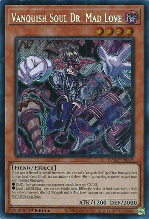 Vanquish Soul Dr. Mad Love [RA04-EN045] Secret Rare | Exor Games Bridgewater