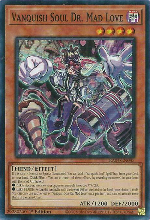 Vanquish Soul Dr. Mad Love [RA04-EN045] Super Rare | Exor Games Bridgewater