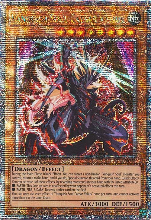 Vanquish Soul Caesar Valius [RA04-EN046] Quarter Century Secret Rare | Exor Games Bridgewater
