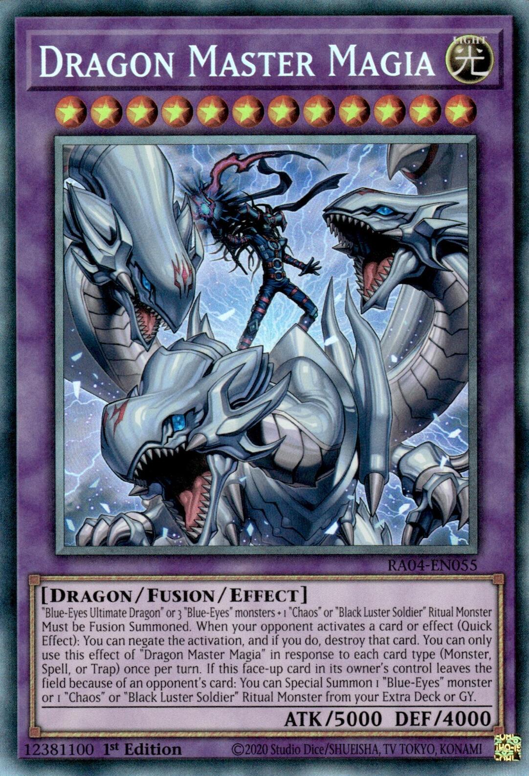 Dragon Master Magia [RA04-EN055] Prismatic Collector's Rare | Exor Games Bridgewater