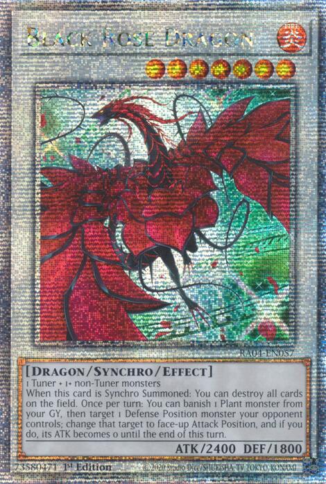 Black Rose Dragon (Alternate Art) [RA04-EN057] Quarter Century Secret Rare | Exor Games Bridgewater